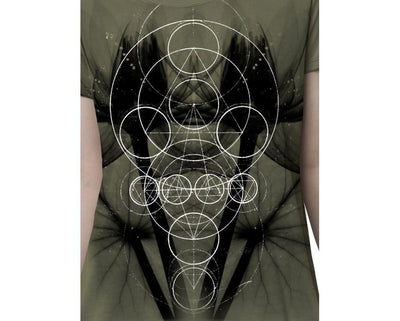 GEOMETRIC FLOWER LIGHT GREEN